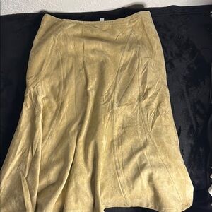 Lapis Gold Midi A-Line Skirt for Cocktail